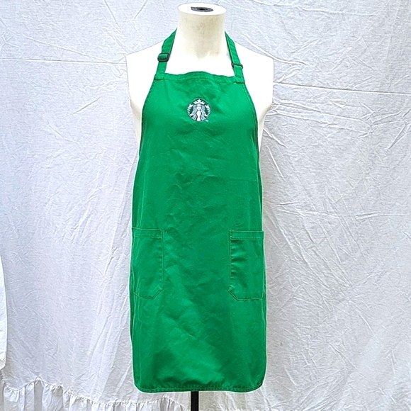 Starbucks Kitchen Starbucks Apron Green With Embroidered Starbucks